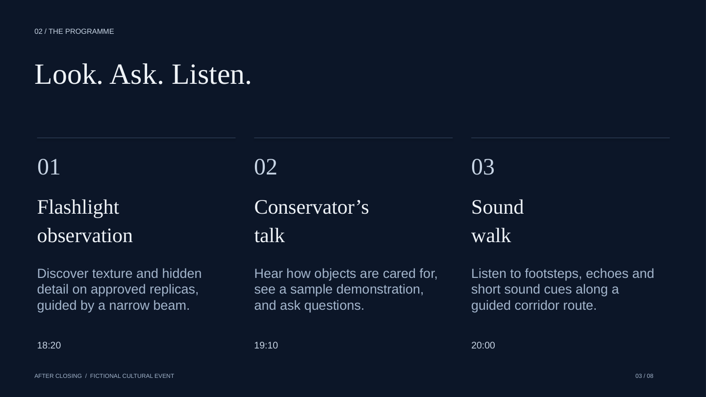 Slide 3: Three experiences